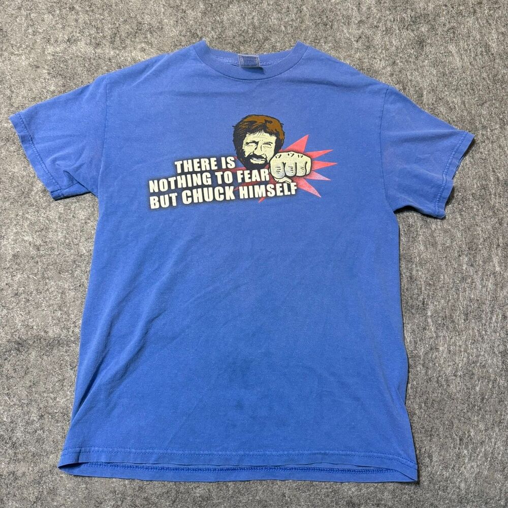 Vintage Y2K 00S Tennessee River Mens T-Shirt Size M Chuck Norris Distressed